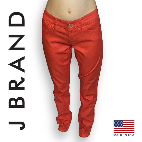 J Brand Sample Coated Red Super Skinny Jeans 29” - Picture 2 of 11